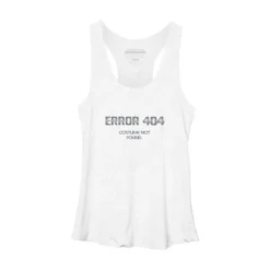 Women's Design By Humans Error 404 Costume Not Found, Halloween Design By InfaredDesigns Racerback Tank Top -Women Store GUEST 2e4e4a18 434f 4f8e acc7 05e54bdf0e8a
