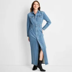 Women's Long Sleeve Denim Maxi Shirtdress - Universal Thread™ Medium Wash 8 Women's Long Sleeve Denim Maxi Shirtdress - Universal Thread™ Medium Wash -Women Store GUEST 2e5c8e49 29ae 45d5 b657 d32cfd64a927