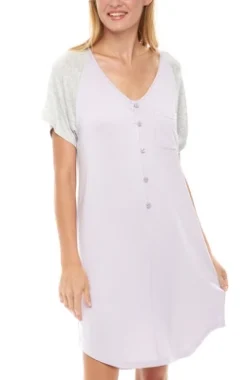 Womens Soft Knit Short Sleeve Nightgown, Button Down Night Shirt Pajamas -Women Store GUEST 2f1c1fb7 b3bd 4878 92e6 761ed7f2bd00