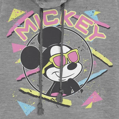Junior's Mickey & Friends 90s Sunglasses Mickey Cowl Neck Sweatshirt 3 Junior's Mickey & Friends 90s Sunglasses Mickey Cowl Neck Sweatshirt