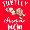Women's Design By Humans Turtley Awesome Mom Turtle With Flower By Animalshop Racerback Tank Top -Women Store GUEST 335f34ed ab55 40d0 875f de3e4d5911c5