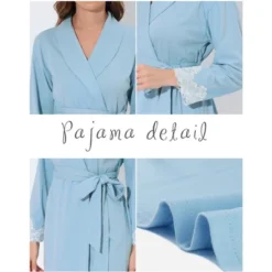 Cheibear Womens Robe Knit Lace Trim Lounge Sleepwear Long Sleeve Bathrobe 10 Cheibear Womens Robe Knit Lace Trim Lounge Sleepwear Long Sleeve Bathrobe -Women Store GUEST 3657adaf 17b2 4356 9b76 2f66e868b952