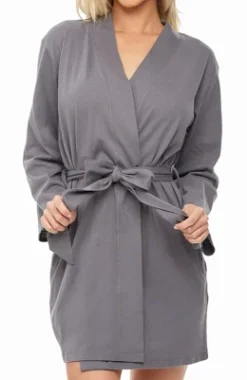 Women's Soft Cotton Knit Jersey Lounge Robe With Pockets, Short Bathrobe -Women Store GUEST 3795d6e4 b365 4734 b3ec 2a046651cf10
