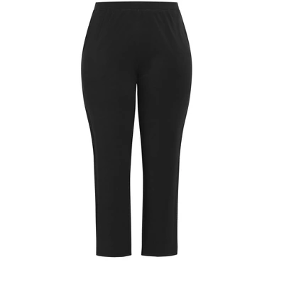 Women's Plus Size Supima® Active Pant Black - Average | AVENUE 4 Women's Plus Size Supima® Active Pant Black - Average | AVENUE - Image 2