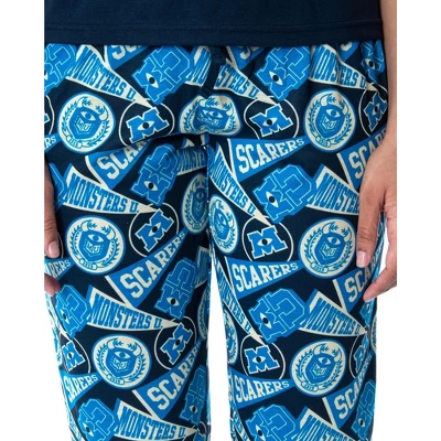 Disney Women's Monsters Inc. Monsters University 2 Piece Jogger Pajama Set Blue 4 Disney Women's Monsters Inc. Monsters University 2 Piece Jogger Pajama Set Blue - Image 2