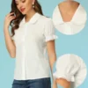 Allegra K Women's Doll Collar Short Sleeve Button Down Shirt 1 Allegra K Women's Doll Collar Short Sleeve Button Down Shirt -Women Store GUEST 3912695f 5497 410c 85f0 c2b57272c43e