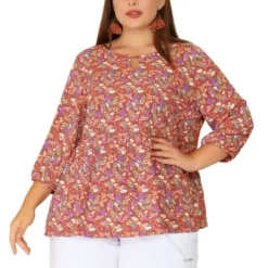 Agnes Orinda Women's Plus Size Keyhole Babydoll Lantern Floral Blouses 16 Agnes Orinda Women's Plus Size Keyhole Babydoll Lantern Floral Blouses -Women Store GUEST 3ad215dd 9c0b 41c9 8898 1faad2ae0c51