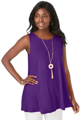 Jessica London Women’s Plus Size Sleeveless Swing Tunic 9 Jessica London Women’s Plus Size Sleeveless Swing Tunic - Image 7