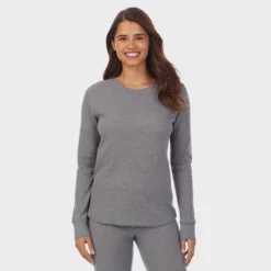 Warm Essentials By Cuddl Duds Women's Waffle Thermal Crewneck Shirt -Women Store GUEST 3bfd432e a284 4b18 a886 4a7a7f3fcb26