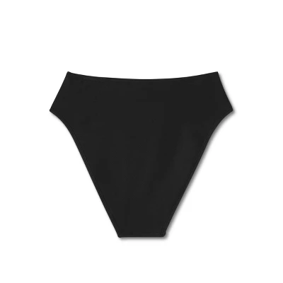 Women's High Leg Cheeky High Waist Bikini Bottom - Wild Fable™ Black 8 Women's High Leg Cheeky High Waist Bikini Bottom - Wild Fable™ Black - Image 6