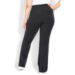 Women's Plus Size Pima Bootleg Legging Charcoal - Tall | AVE LEISURE