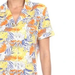 Women's Tropical Print Pajama Set - White Mark 11 Women's Tropical Print Pajama Set - White Mark -Women Store GUEST 3c60d204 2b52 4df4 b1b5 3146f8bbbac4