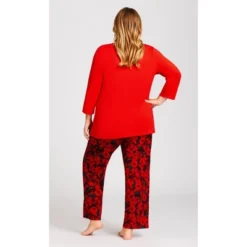 Women's Plus Size Slogan Sleep Top - Red | AVENUE -Women Store GUEST 3c9836eb 4276 4afa 8970 93a46b2e9405