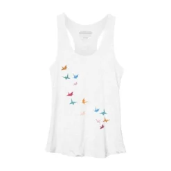 Women's Design By Humans Flying Paper Cranes Birds By Magnussons Racerback Tank Top 20 Women's Design By Humans Flying Paper Cranes Birds By Magnussons Racerback Tank Top -Women Store GUEST 3c9e1580 34df 45eb 8ea5 b5a59b711f52