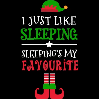 Junior's Design By Humans I Just Like Sleeping Funny Christmas Elf By Jeje1982 T-Shirt 3 Junior's Design By Humans I Just Like Sleeping Funny Christmas Elf By Jeje1982 T-Shirt