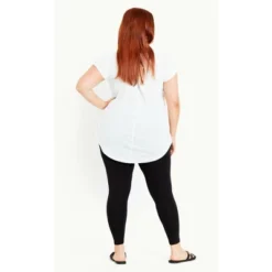 Women's Plus Size Ankle Length Legging - Black | EVANS