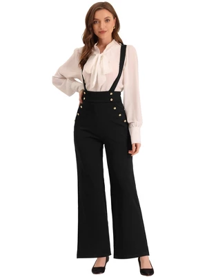 Allegra K Women's Casual Office Adjustable Straps Wide Leg Jumpsuits 8 Allegra K Women's Casual Office Adjustable Straps Wide Leg Jumpsuits - Image 6