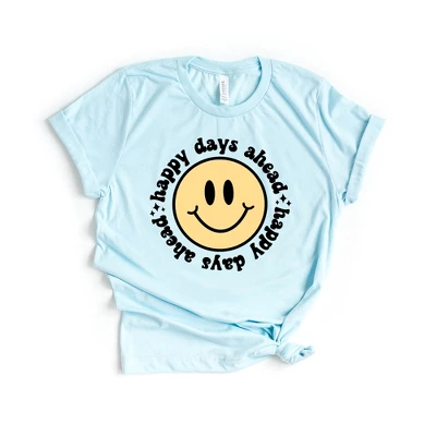 Simply Sage Market Women's Happy Days Ahead Smiley Face Short Sleeve Graphic Tee 7 Simply Sage Market Women's Happy Days Ahead Smiley Face Short Sleeve Graphic Tee - Image 5