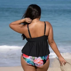 Women's Plus Size Flutter High Waist Tankini Set - Cupshe -Women Store GUEST 42ac8895 b965 45f8 85da 2a3dff99222a
