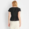 Women's Short Sleeve V-Neck Corset Top - Future Collective™ With Reese Blutstein