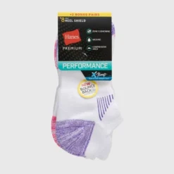 Hanes Premium Performance Women's Bounce Cushioned Marled 6+2 Bonus Pack No Show Tab Athletic Socks - 5-9