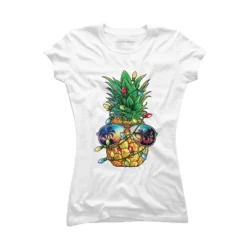 Junior's Design By Humans Pineapple Christmas Tree Lights Xmas Men Gifts Sunglasses T-Shir By NekoShop T-Shirt -Women Store GUEST 43fc9fed 98d3 46eb 872a e7b09c1ca99c