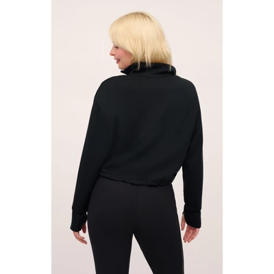 Yogalicious Softlite Scuba Modal Delilah Long Sleeve Half Zip Sweatshirt 4 Yogalicious Softlite Scuba Modal Delilah Long Sleeve Half Zip Sweatshirt - Image 2