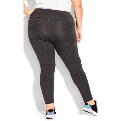 Women's Plus Size Pima High Rise Legging Charcoal - Average | AVE LEISURE 3 Women's Plus Size Pima High Rise Legging Charcoal - Average | AVE LEISURE