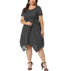 Agnes Orinda Women's Plus Size Polka Dots Wedding Elegant Spring Summer Midi Dresses -Women Store GUEST 4441e756 5abf 46c5 8e5d 99e3e37a7783