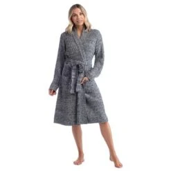 Softies Heathered Marshmallow 38" Wrap Robe -Women Store GUEST 44f0ef49 39c0 46b2 8c8d 49091443489e