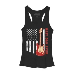 Women's Design By Humans Best Dad Ever Guitar And Flag By MINHMINH Racerback Tank Top -Women Store GUEST 452303ef 5f9c 4f82 9db9 dc98688db96e
