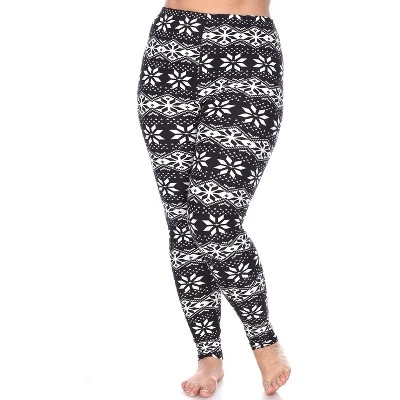 Women's Plus Size Printed Leggings - One Size Fits Most Plus - White Mark 11 Women's Plus Size Printed Leggings - One Size Fits Most Plus - White Mark - Image 9