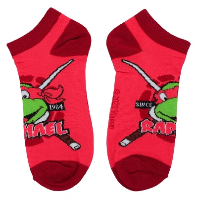 Teenage Mutant Ninja Turtles TMNT Retro Cartoon Turtle Team 5-Pack Women's Ankle Socks 3 Teenage Mutant Ninja Turtles TMNT Retro Cartoon Turtle Team 5-Pack Women's Ankle Socks