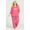 Women's Plus Size Cold Outside Sleep Top - Pink | AVENUE -Women Store GUEST 4767ed0a 83f0 4bb7 ad58 0c4f231b53b3