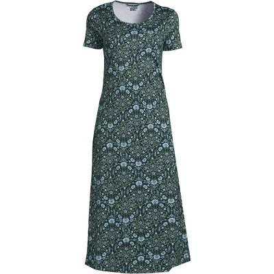 Lands' End Women's Cotton Short Sleeve Midcalf Nightgown 5 Lands' End Women's Cotton Short Sleeve Midcalf Nightgown - Image 3
