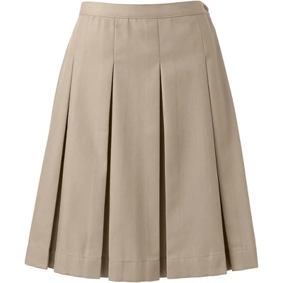 Lands' End Lands' End School Uniform Women's Poly-Cotton Box Pleat Skirt Top Of Knee 7 Lands' End Lands' End School Uniform Women's Poly-Cotton Box Pleat Skirt Top Of Knee - Image 5