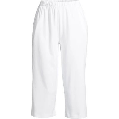 Lands' End Women's Sport Knit High Rise Elastic Waist Pull On Capri Pants 8 Lands' End Women's Sport Knit High Rise Elastic Waist Pull On Capri Pants - Image 6