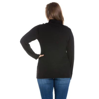24seven Comfort Apparel Womens Plus Size Classic Long Sleeve Turtleneck 4 24seven Comfort Apparel Womens Plus Size Classic Long Sleeve Turtleneck - Image 2