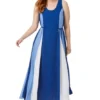Jessica London Women’s Plus Size Colorblock Maxi Dress
