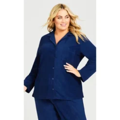 Women's Plus Size Button Fleece Top - Navy | AVENUE 13 Women's Plus Size Button Fleece Top - Navy | AVENUE -Women Store GUEST 4a2fb7e4 36b6 4301 af74 a36f59967f60