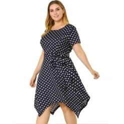Agnes Orinda Women's Plus Size Polka Dots Wedding Elegant Spring Summer Midi Dresses -Women Store GUEST 4b250b58 98fb 4d78 a075 f18cc46a29e3