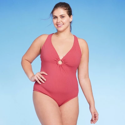 Women's Wide Ribbed Center Ring Medium Coverage One Piece Swimsuit - Kona Sol™ 9 Women's Wide Ribbed Center Ring Medium Coverage One Piece Swimsuit - Kona Sol™ - Image 7