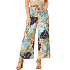 Allegra K Women's Floral Casual Elastic Waist Wide Leg Tropical Trouser 14 Allegra K Women's Floral Casual Elastic Waist Wide Leg Tropical Trouser -Women Store GUEST 4c145269 3102 4b3c 9db5 afe7b4eb9a66