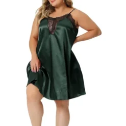 Agnes Orinda Women's Plus Size Lace Spaghetti Lounge Nightgowns