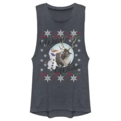 Junior's Frozen Christmas Warm Wishes Festival Muscle Tee -Women Store GUEST 4dbaa285 a1f8 453a 98e5 cd56940d2751