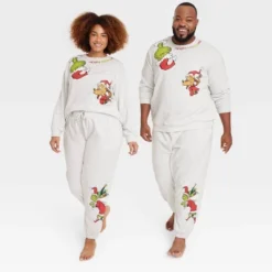 Adult's The Grinch Graphic Joggers - Oatmeal -Women Store GUEST 4f4ec2f3 e3f2 4f40 860c 4f320b289a14