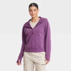 Women's 1/2 Zip Fleece Pullover - JoyLab™ -Women Store GUEST 4fcabd76 dd71 4068 bb55 2fa5abd40d06