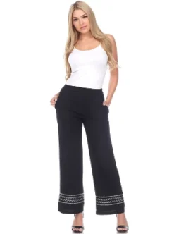Women's Wide-Leg Pants - White Mark -Women Store GUEST 5259c732 584c 483a 8bf3 cb876dec13a6