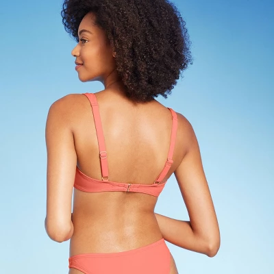 Women's Shirred Cup Continuous Underwire Bikini Top - Shade & Shore™ Pink 3 Women's Shirred Cup Continuous Underwire Bikini Top - Shade & Shore™ Pink