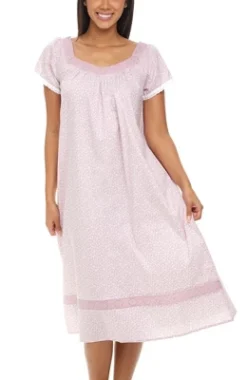 Women's Cotton Victorian Nightgown, Camila Ruffled Short Sleeve Lace Trimmed Long Vintage Night Dress Gown -Women Store GUEST 53829075 72e9 4237 a618 c844e0c1240f